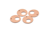 Copper Round Charm, 24 Raw Copper Round Charms With 1 Hole (13x0.80mm) M01639