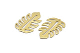 Brass Leaf Charm, 8 Raw Brass Leaf Charms With 1 Hole, Leaf Charm Earrings (30x20x0.80mm) M01700