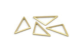 Brass Triangle Charm, 24 Raw Brass Open Triangle Ring Charms (25x13x1mm) M01696