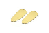 Brass Leaf Charm, 8 Raw Brass Leaf Charms With 1 Hole, Leaf Charm Earrings (30x13x0.80mm) M01683