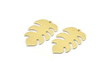 Brass Leaf Charm, 8 Raw Brass Leaf Charms With 1 Hole, Leaf Charm Earrings (30x20x0.80mm) M01730