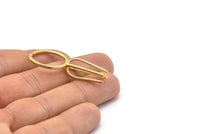 Claw Ring Settings, 2 Raw Brass Ring Blanks With 4 Claw For Natural Stones E634