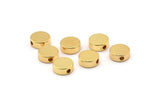 Gold Spacer Bead , 8 Gold Plated Brass Spacer Beads, Spacer Connectors, Round Beads (8x2.7mm) D0128 Q0153