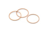 20mm Circle Connectors, 12 Rose Gold Plated Circle Connectors (20x1x1mm) Bs 1094 Q0418