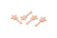 Copper Star Blank, 50 Raw Copper Star Blanks, Stamping Blanks (20x9x0.80mm) M02029