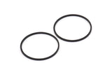 28mm Circle Connectors, 12 Oxidized Black Brass Circle Connectors (28x1x1mm) A2254 S672