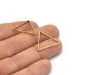 Brass Triangle Charm, 24 Raw Brass Triangle Rings (24x0.8x2mm) Bs 1197