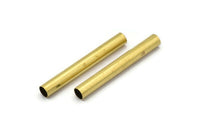 Raw Brass Tube - 20 Raw Brass Tube Findings (5x40mm) Bs 1466