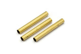 Raw Brass Tube - 20 Raw Brass Tube Findings (5x40mm) Bs 1466