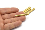 Raw Brass Tube - 20 Raw Brass Tube Findings (5x40mm) Bs 1466