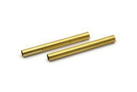 Brass Tube Bar - 12 Raw Brass Tubes (5x50mm) Bs 1467