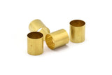 Brass Tube Beads - 10 Raw Brass Tubes (18x18mm) Bs 1491