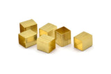 Brass Tube Bead, 12 Huge Raw Brass Square Tubes (10x12mm) Bs 1506