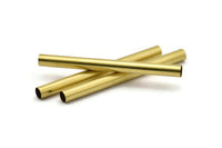 Brass Connector Bead, 12 Raw Brass Tubes (6x70mm) Bs 1538