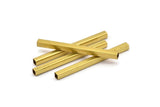 Brass Tube Bead, 25 Raw Brass Square Tubes  (3x40mm) Bs 1612