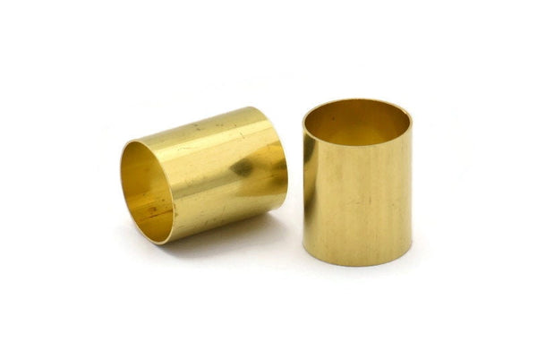 Brass Bracelet Finding, 12 Raw Brass Tubes (13x16mm) BS 1674