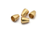 80 Raw Brass Industrial Long Tube Findings, (12x10x6 mm) D0069