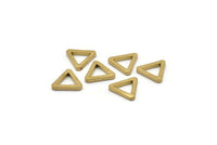 15mm Triangle Charm - 24 Raw Brass Triangle Charms (14x2mm) D0018