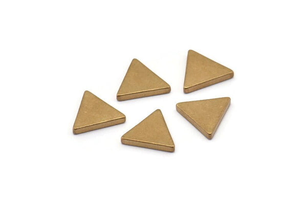 Brass Triangle Blank, 24 Raw Brass Triangle Blanks (9x1.5mm) D0129