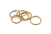 20mm Jump Ring - 50 Raw Brass Jump Rings (20x1.5mm) D0234