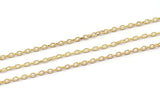 Brass Chain, Raw Brass Tiny Oval Chain (2x1.60mm) Mb 8-37 - Y