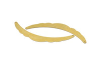 Brass Choker Blank, 4 Raw Brass Choker Blanks With 2 Holes (100x13.5mm) D0444