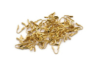 Snake Chain End Caps, 50 Raw Brass Snake Chain Parts, End Caps, Jewelry Findings (1mm) D0471