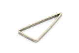 Antique Silver Triangle Charm, 12 Antique Silver Plated Brass Open Triangles, Charms, Findings (30x33x15mm) BS 1148 H0418