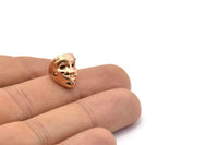 Rose Gold Vendetta Mask , 4 Rose Gold Plated Brass Vendetta Bracelet Parts (14.5x13x11mm) N0425 Q0107