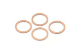 13mm Rose Gold Ring, 12 Rose Gold Plated Circle Connectors, Rings (13x1x1mm) BS 1100 Q0186