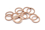 13mm Rose Gold Ring, 12 Rose Gold Plated Circle Connectors, Rings (13x1x1mm) BS 1100 Q0186