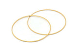 Gold Circle Connectors, 8 Gold Plated Brass Circle Connectors (50X0.8mm) Bs-1111 Q0181