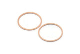 20mm Circle Connectors, 12 Rose Gold Plated Circle Connectors (20x1x1mm) Bs 1094 Q0418