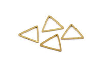 Brass Triangle Charm, 50 Raw Brass Open Triangle Ring Charms (17x1mm) Bs 1025