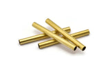 Brass Tube Bar - 12 Raw Brass Tubes (5x50mm) Bs 1467