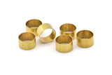 Brass Tube Beads, 12 Raw Brass Tubes (14x8mm) Bs 1484