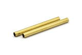 Brass Connector Bead, 12 Raw Brass Tubes (6x70mm) Bs 1538