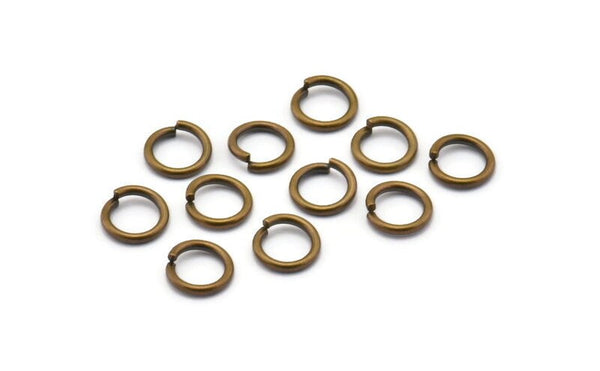 300 Pcs (8x1.2mm) Antique Brass Jump rings A0331