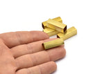 Geometric Brass Tube Bead, 10 Huge Raw Brass Square Tubes (8x25mm) Bs 1578