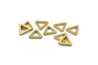 15mm Triangle Charm - 24 Raw Brass Triangle Charms (14x2mm) D0018