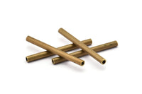 Extra Long Tubes - 5 Raw Brass Industrial Extra Long Tube Findings, (60x5mm) D0185