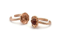 Prince Ring Settings, 1 Rose Gold Plated Ring Setting with Pad Size 8mm U053 Q0241