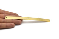 Brass Bracelet Bangle - 5 Raw Brass Bracelet Stamping Blank Bangles With 4 Holes (142x10x0.60mm) D0457