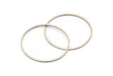 35mm Silver Rings - 24 Antique Silver Plated Brass Circle Connectors (35x1mm) Bs 1087 H0010