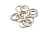 Antique Silver Connector Rings, 50 Antique Silver Plated Brass Connector Rings (12mm) B0119 H0490