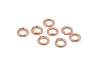 8mm Jump Ring, 100 Rose Gold Tone Brass Jump Rings (8x1.2mm) A1058