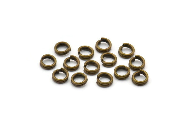 Antique Bronze Jump Ring,  250 Antique Bronze Brass Double Jump Rings , Split Rings  (5x.0.80mm) A0388