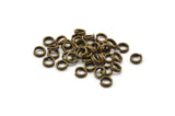 Antique Bronze Jump Ring,  250 Antique Bronze Brass Double Jump Rings , Split Rings  (5x.0.80mm) A0388