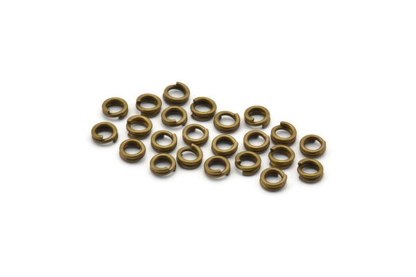 Double Split Ring, 500 Antique Bronze Brass Double Jump Rings, Split Rings (4x0.80mm) A0729