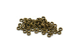 Double Split Ring, 500 Antique Bronze Brass Double Jump Rings, Split Rings (4x0.80mm) A0729